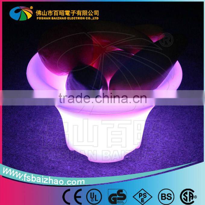 led illuminated ice bucket / led light decorative plastic bucket for party