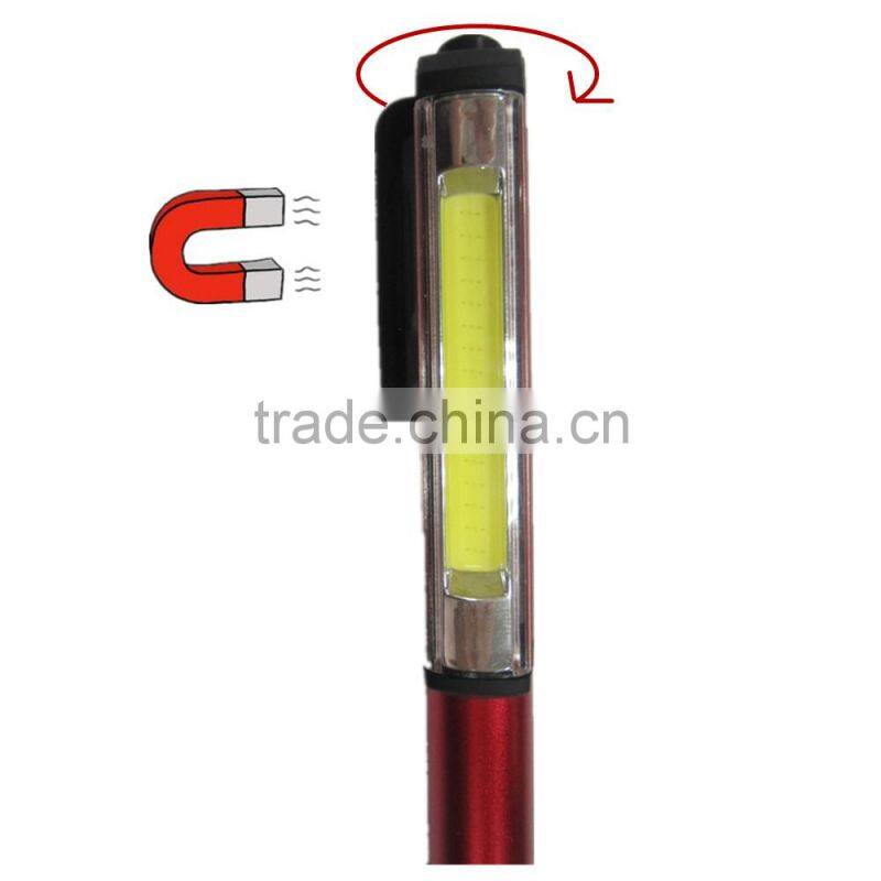 Aluminum Powerful COB Pen Light With Magnet