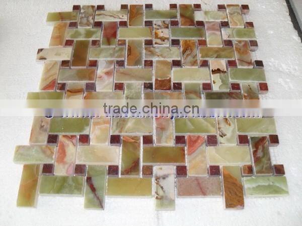 Creative design MULTI GREEN ONYX MOSAIC TILES COLLECTIONS