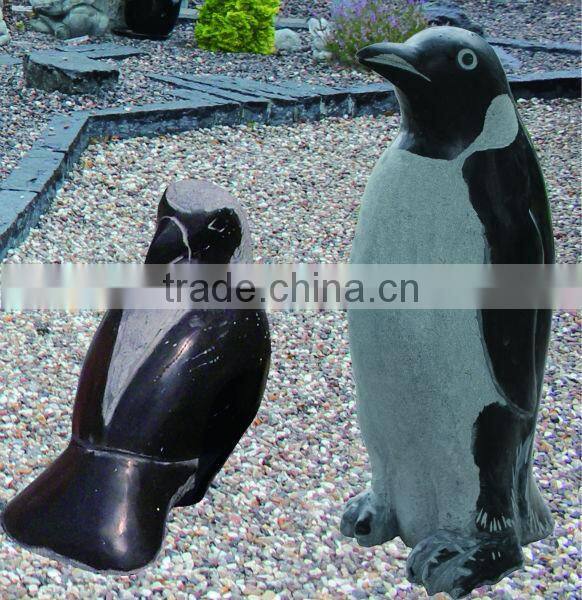 Black Granite Stone Penguin Sculpture
