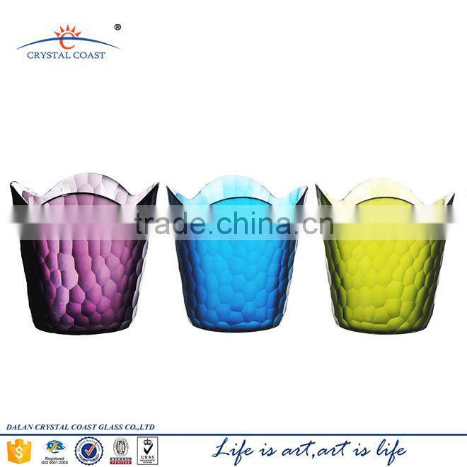 wax candle mosaic glass candle holder