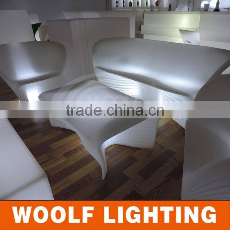 Two Seat Modern Design Casual Time Coffee Shop Yard Hotel LED Illuminated Sofa Furniture