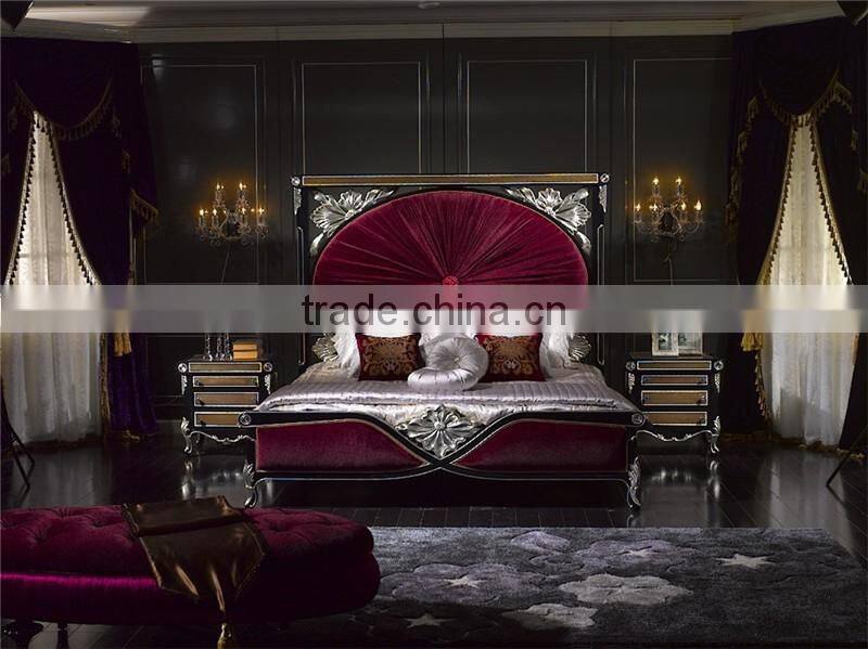 Individual Rose Designed Concept Bedroom Set, Elegant Antique Bed Set
