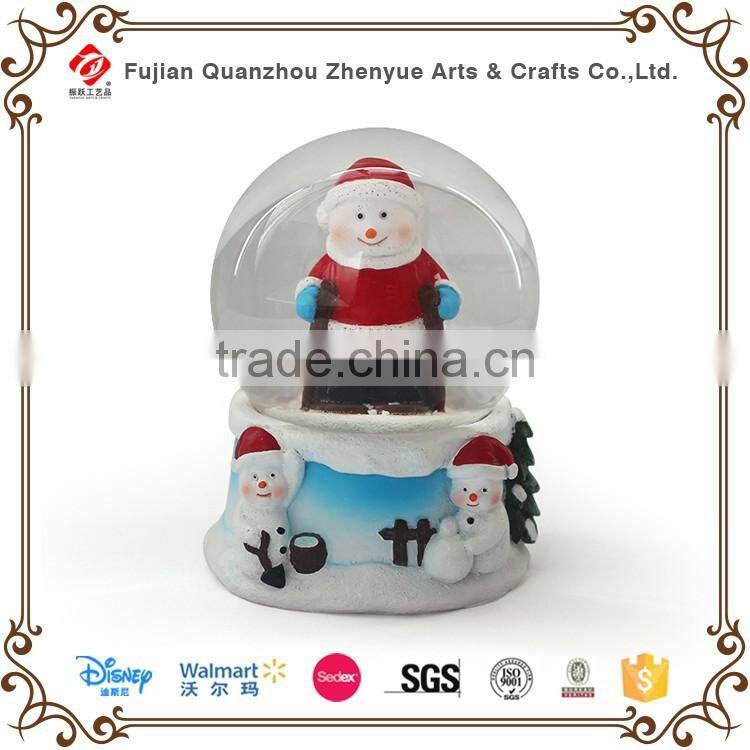 2016 resin musical christmas water snow globes