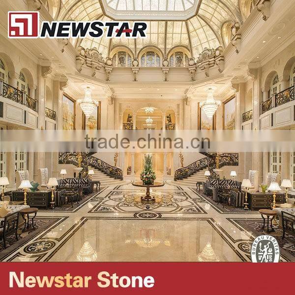 Newstar hotel waterjet marble floor border