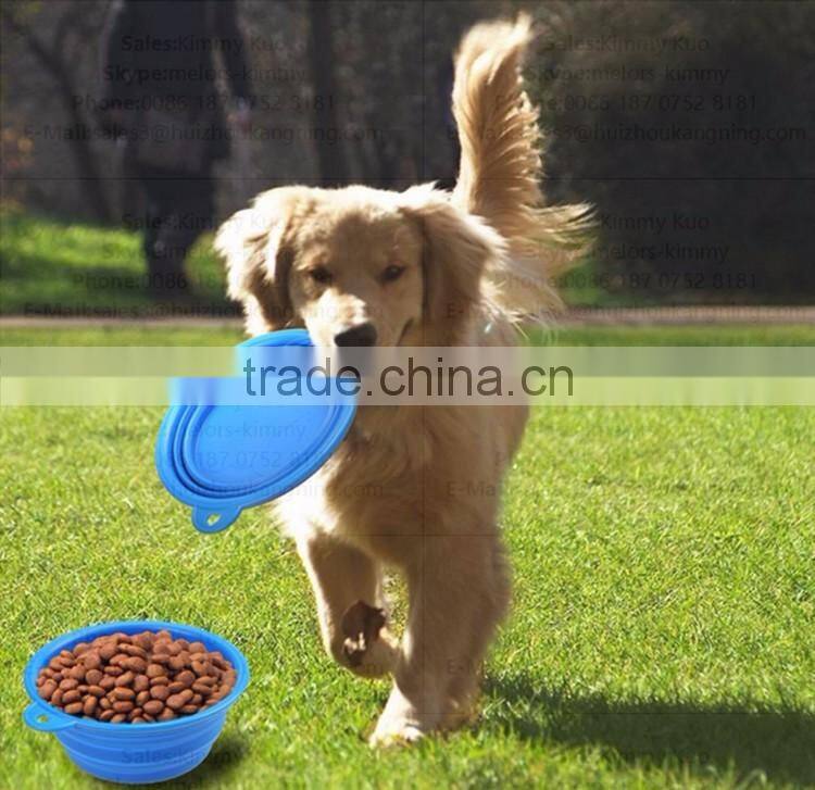 2016 New Portable and Unbreakable Collapsible Silicone Dog Bowl/Silicone Pet Bowls