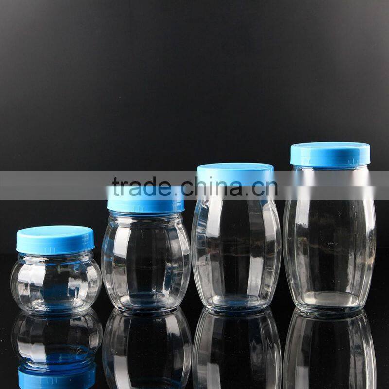 Large glass storage jar with screw cap