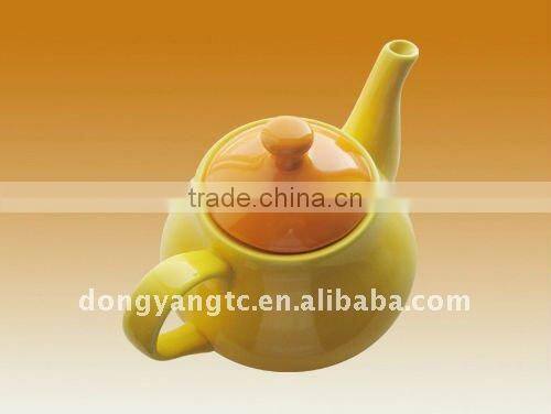 Porcelain color decal teapots