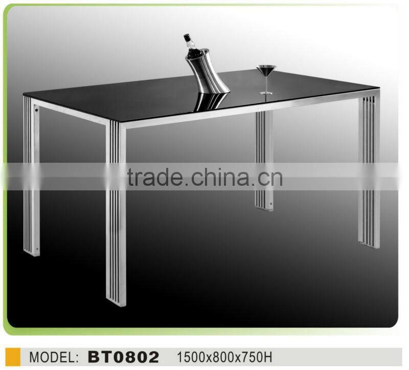 modern dinning table set in stainless steel BT0802