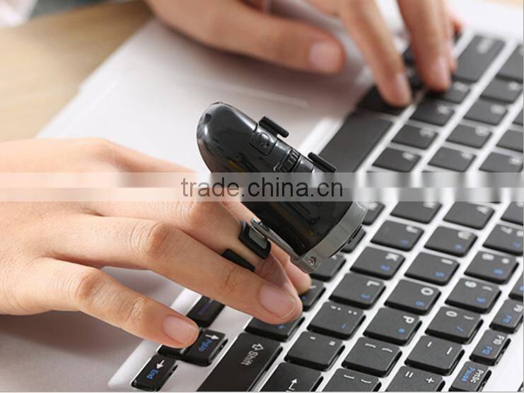 360 Degree Wireless 2.4G Bluetooth 3D Finger Mouse, Rechargeable 1600DPI Wireless Ring Mouse