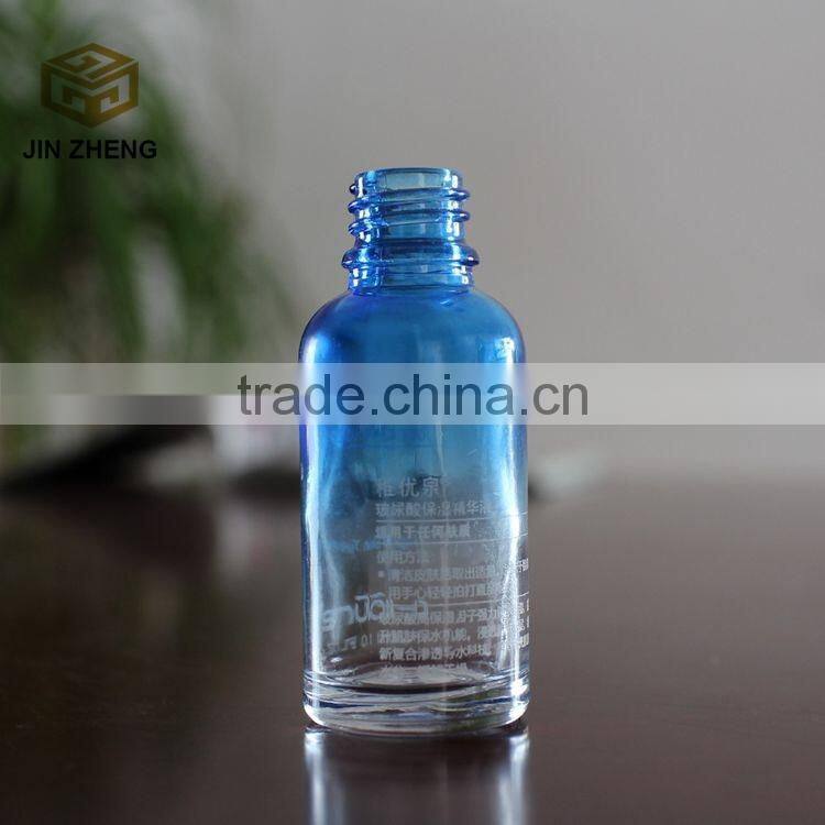 Beautiful essential oil glass bottle,30ml glass dropper bottles with silver screw caps