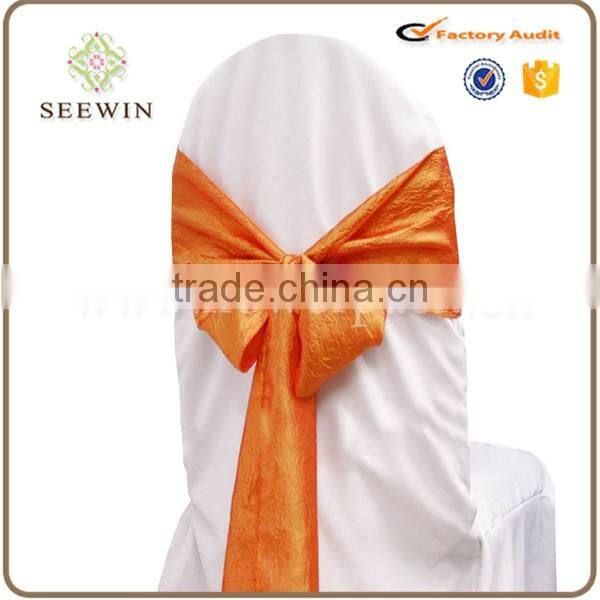 Hot sale ruffle fancy sashes chair cover wedding