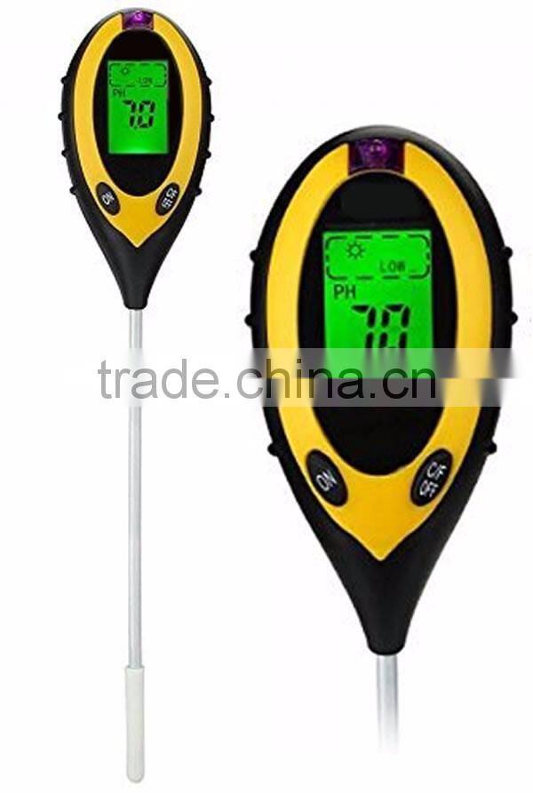 4-in-1 Soil Meter for moisture PH Light Temperature Gardening Test Meter
