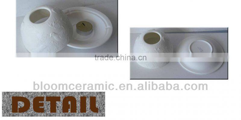 White ceramic tea light holder,ceramic oil burner