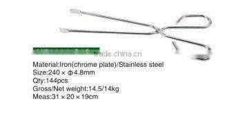 OASIS Food tong iron with powder coating plastic coating handle