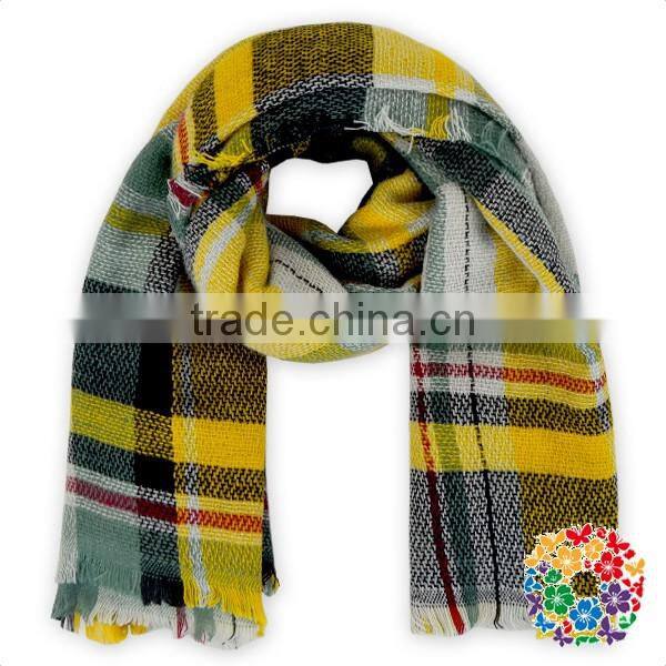 Oversize Ladies Clothes Top Plaid Patterns Shawl Wrap Scarfs Pashmina Cashmere