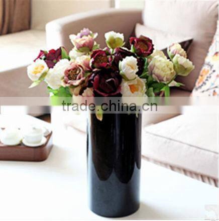 black vases