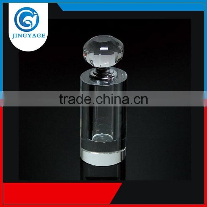 Jingyage clear round design crystal oil bottle perfume bottle crystal for lady use