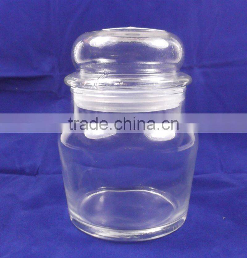 350ml 450ml 550ml 750ml glass candle jar with mushroom lid