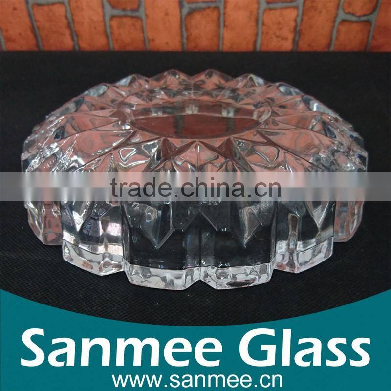 2016 New Design Large Size Crystal Glass Ashtrays