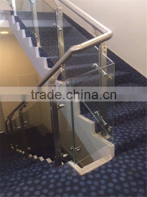 Customized 316 Stainless Steel Satin Finished Staircase Glass Railing Post