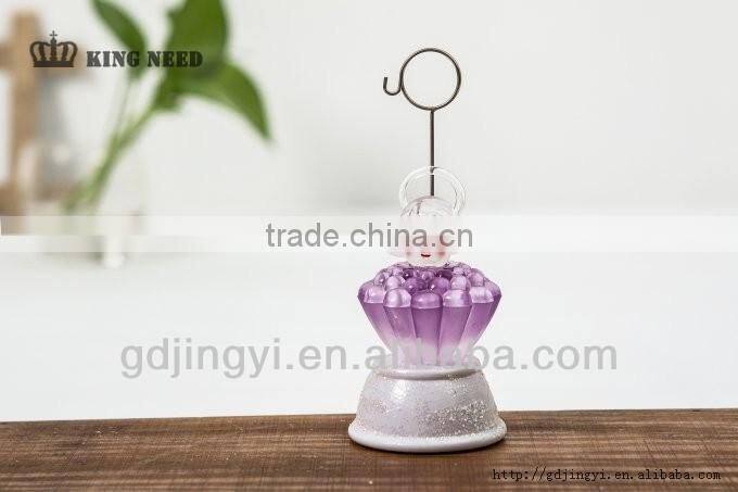 2016 Acrylic sweet girl shaped LED lighted card holder