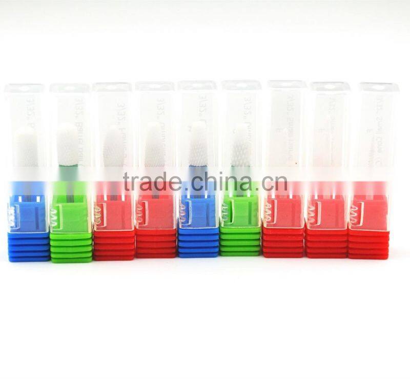 Nail Art Tools Small Flame Ceramic Nail Drill Bit for Callus Electric Manicure machine