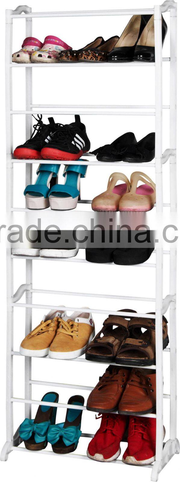 30 Pairs plastic Storage Organiser 10 Tiers Shoe Rack Stand Easy to Assemble