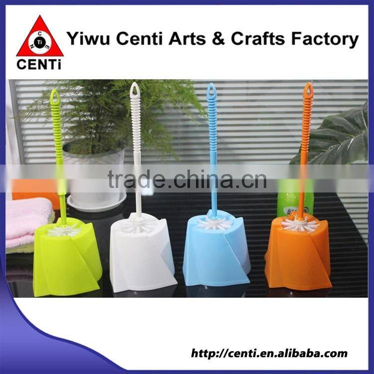 Hot sale factory plastic toilet brush with holder cleaning brush