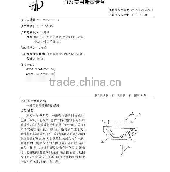 Paint brush with the paint of the slot