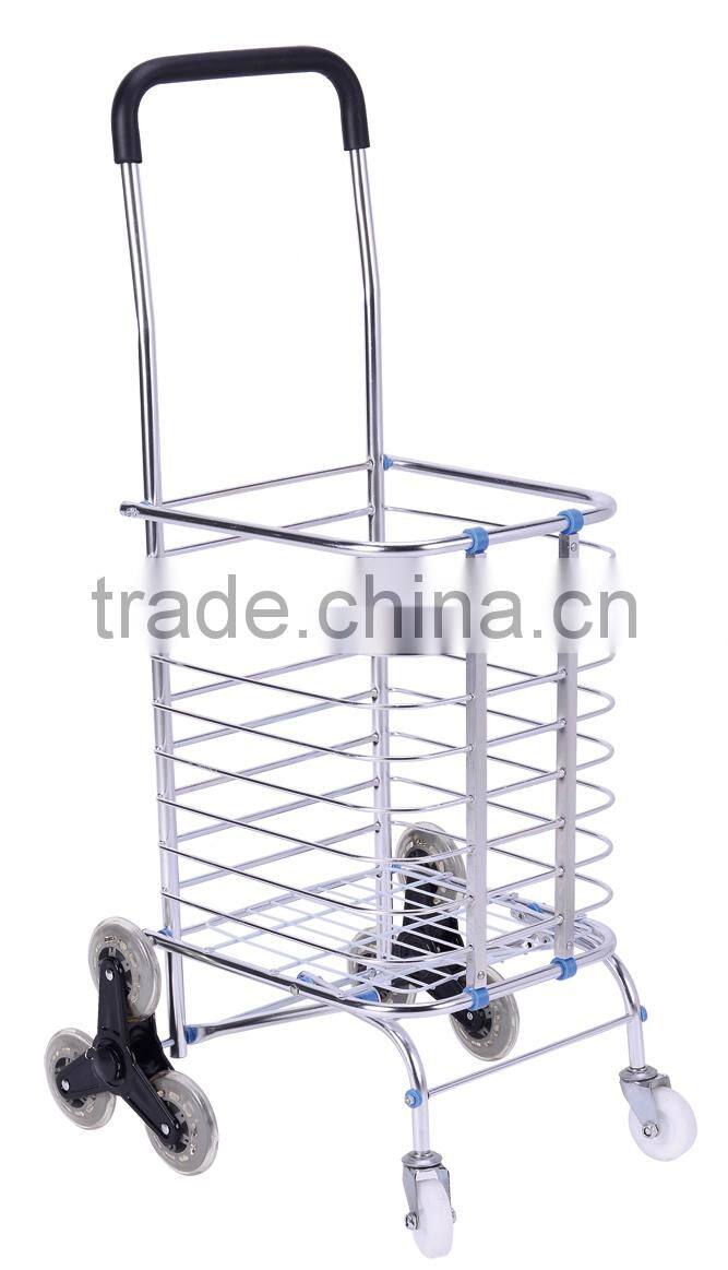 Hot sale stair climbing shopping trolley with 8 wheels