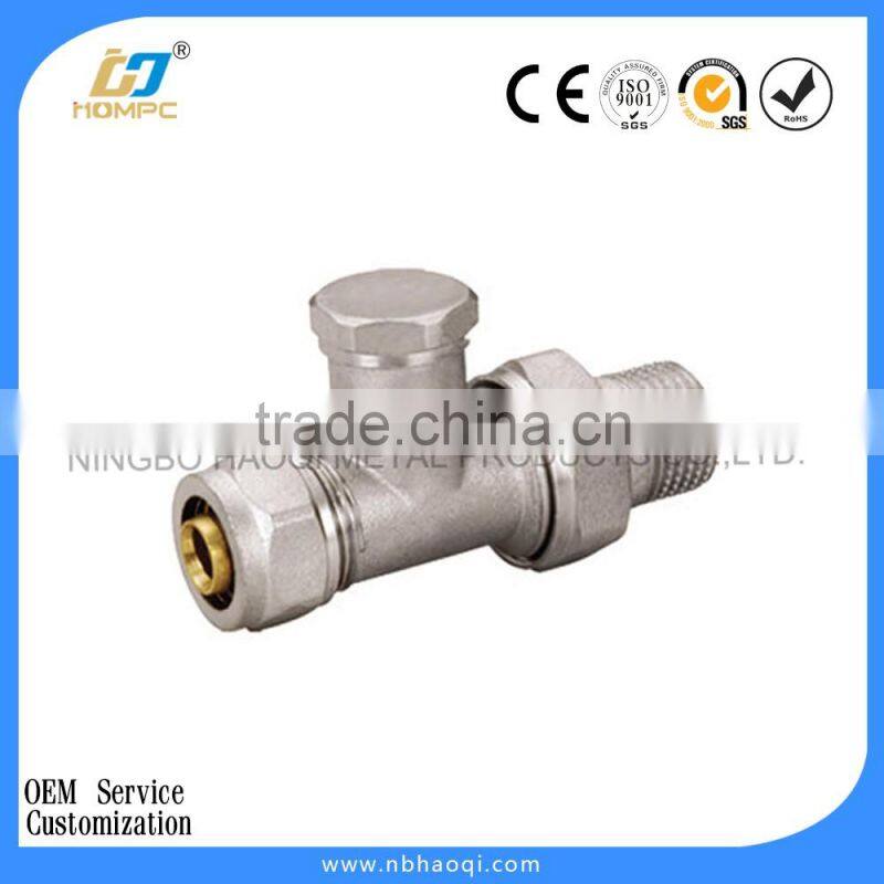 copper bathroom radiator valve for hotel using
