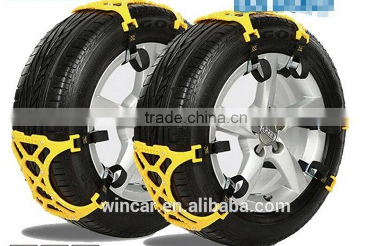Titanium Alloy Truck Snow Chain Yellow TPU Material