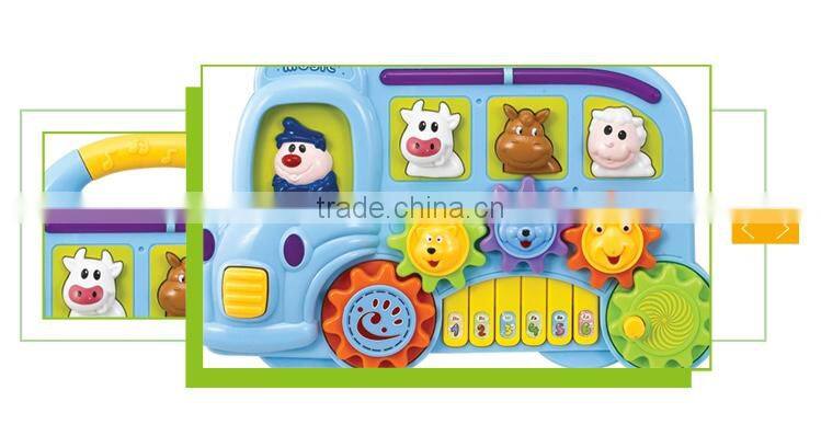 Most popular battery musical instrument plastic cartoon toy electric organ