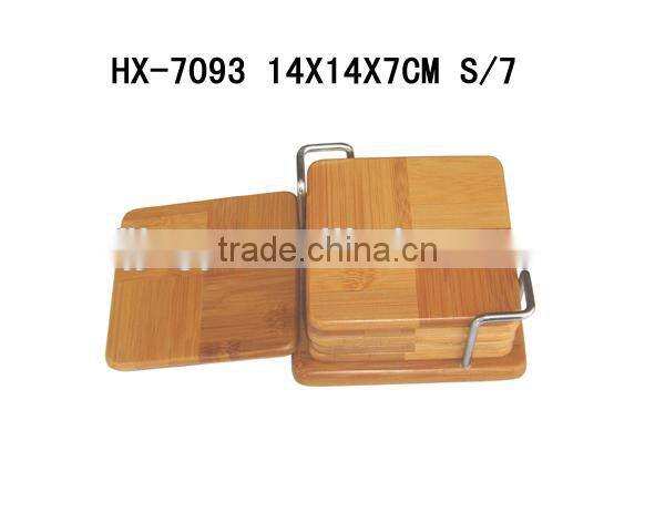 New design cheep price natural bamboo tea coffee cup mat