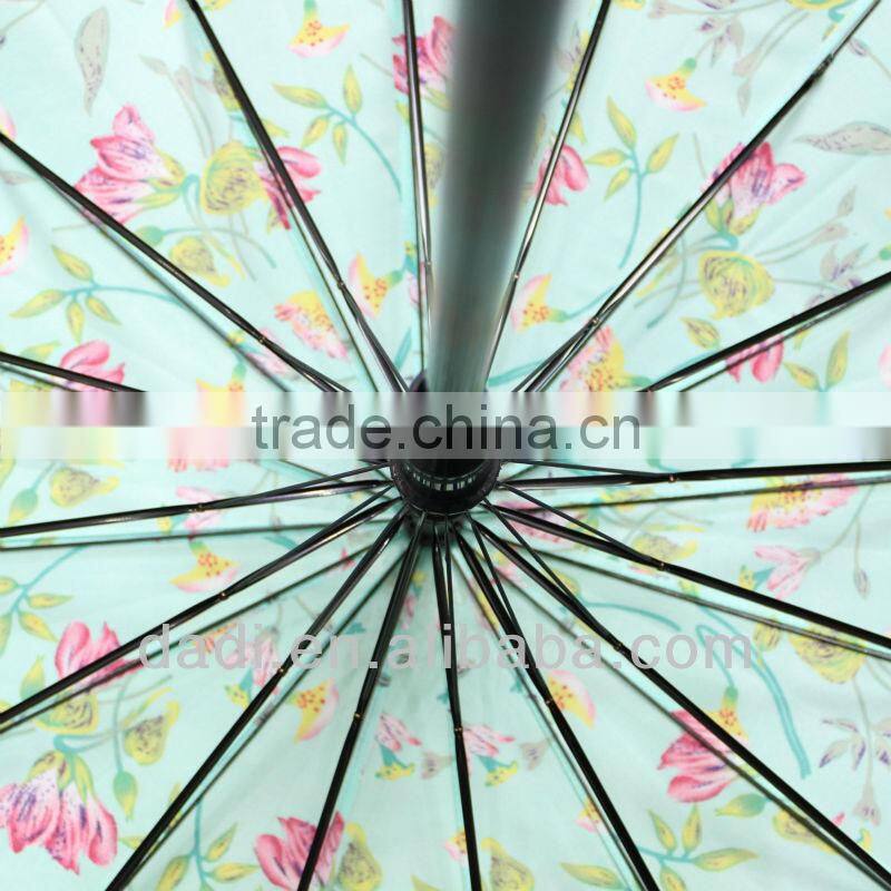 Lady Fashion Outdoor Umbrella With Flower Design