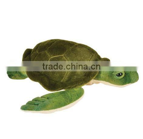 Whosale green color stuffed turtle plush animlas tortoise sea animal turtle toy