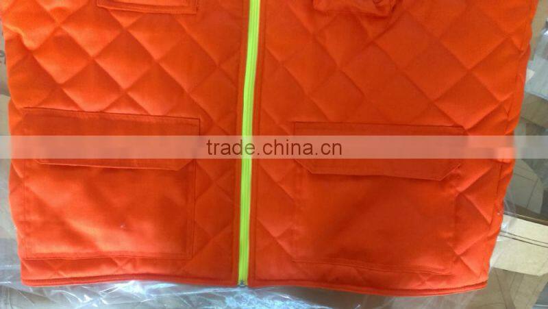 mens softshell bodywarmer gilet work wear orange