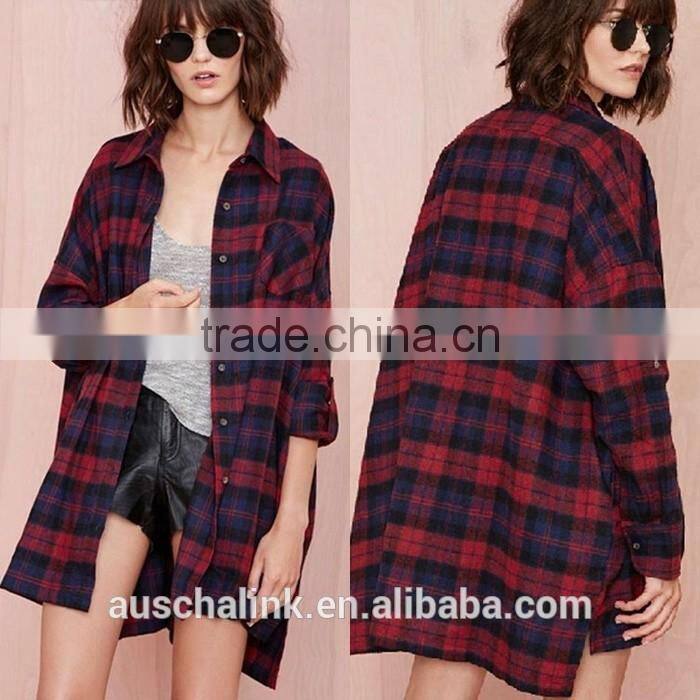 hot sale summer custom western women plaid shirt factory price