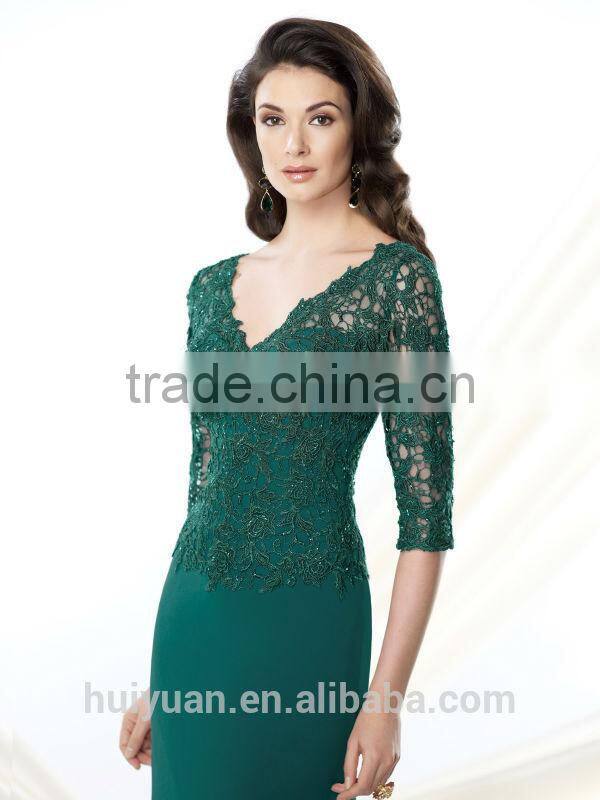 elegant chiffon long sleeve sequin casual green evening dress