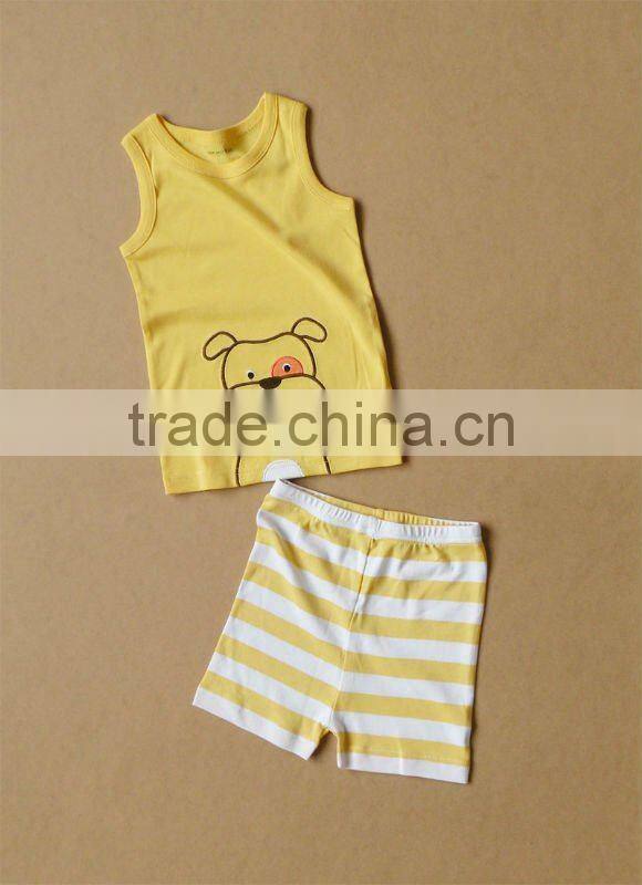 wwwSUNcom 2012 summer baby clothing set vest shorts cotton 100%