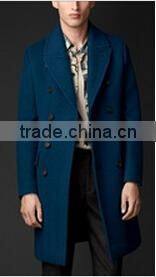 2014 Winter Season Navy Color Formal Occasion Slim Fit Mens Cashmere Men Coat