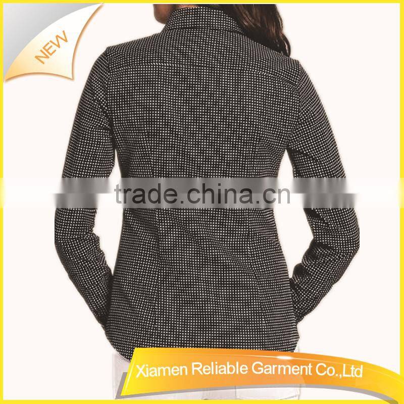 Dot black fashion button china import shirt for women