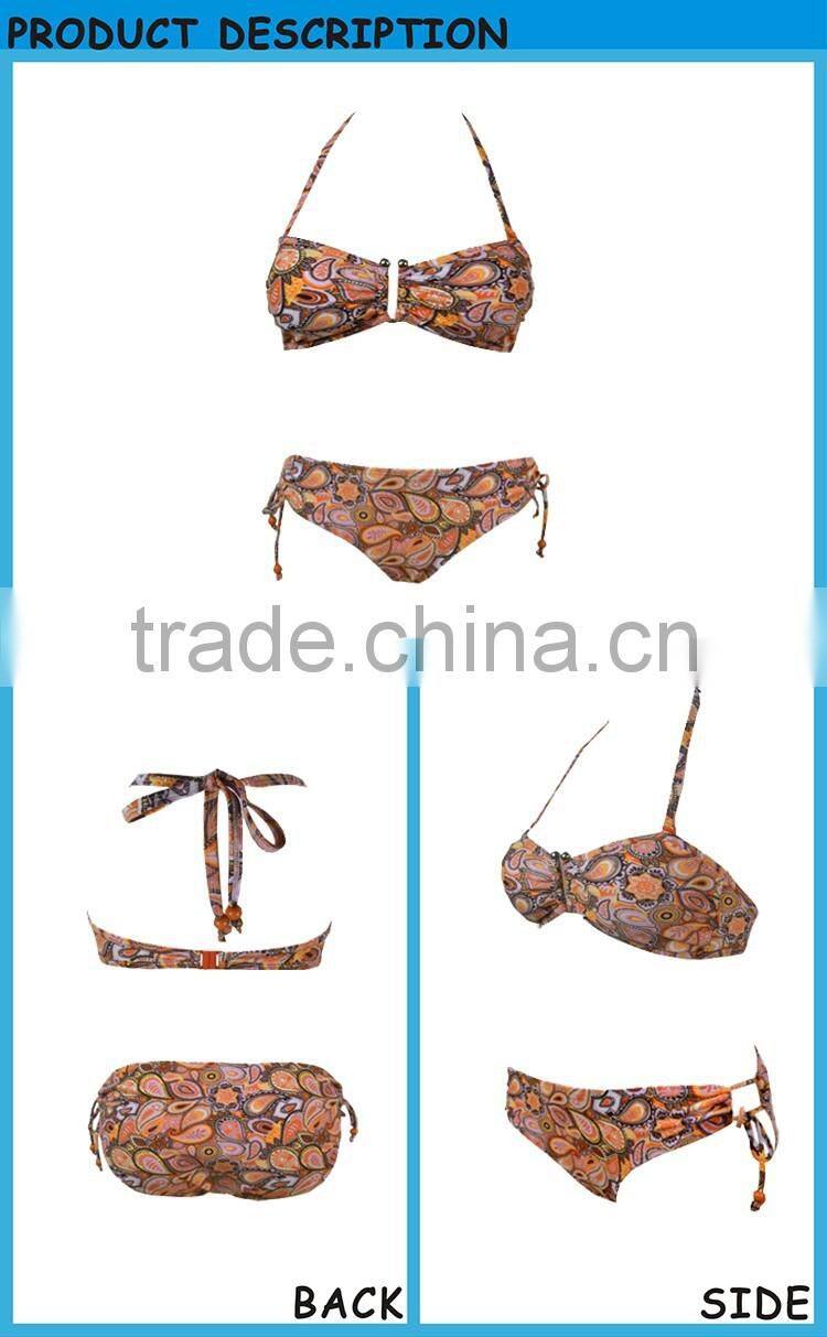 Sublimation Promotion Stripe Bandage Sexy Bikiini Women Photos