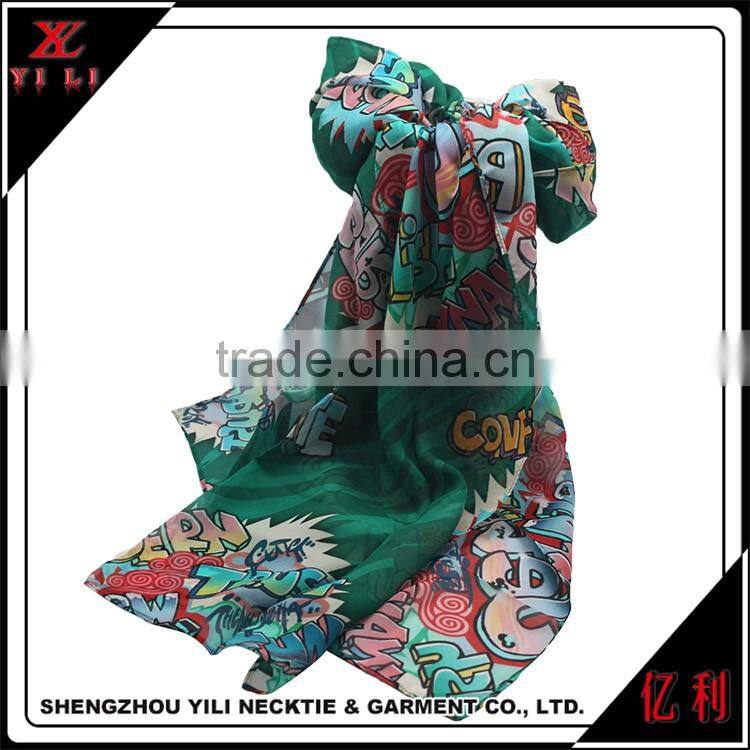 Custom Silk Scarf Spring Time Fashion Women
