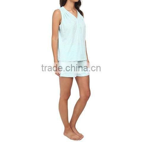 New arrival wholesale 100% cotton ladies pajamas