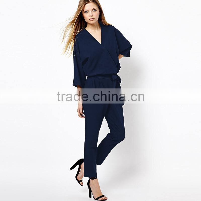 2017 Fashion long sleeve fomal women jumpsuit for wholesale