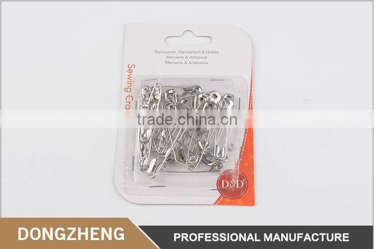 Chinese factory wholesale different size 36 piece fancy silver safety pins