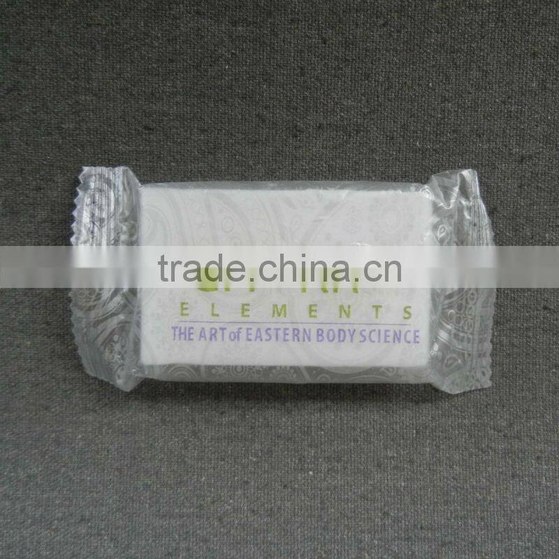 plastic bag wrapped soap