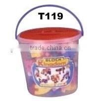 80pcs Wisdom PE blowing building block with bucket set